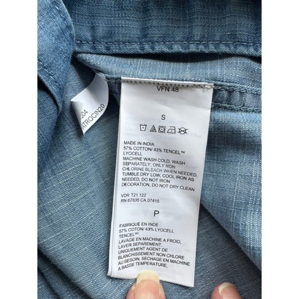 NWT Nautica Chambray Shirt Women's S Tencel Cotton Denim Button Up - Picture 9 of 13